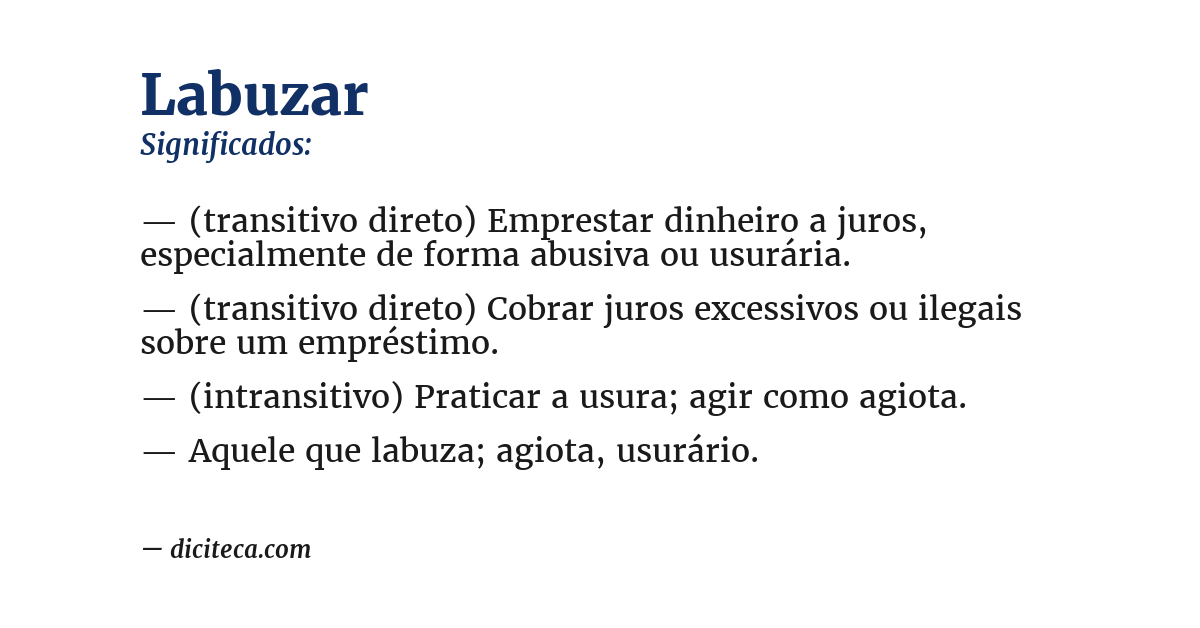 Significado de labuzar
