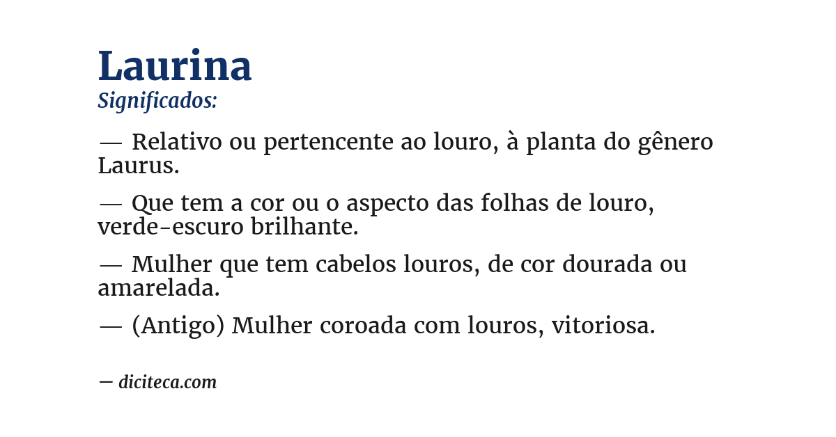 Significado de laurina
