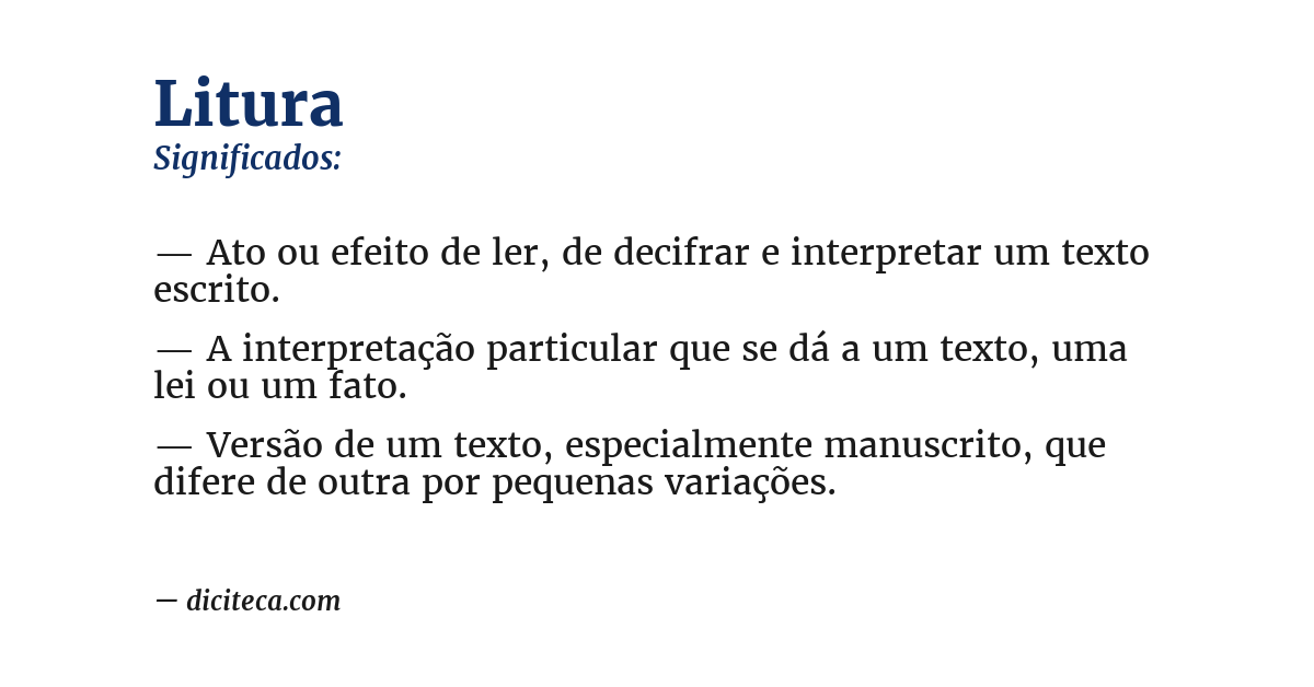 Significado de litura