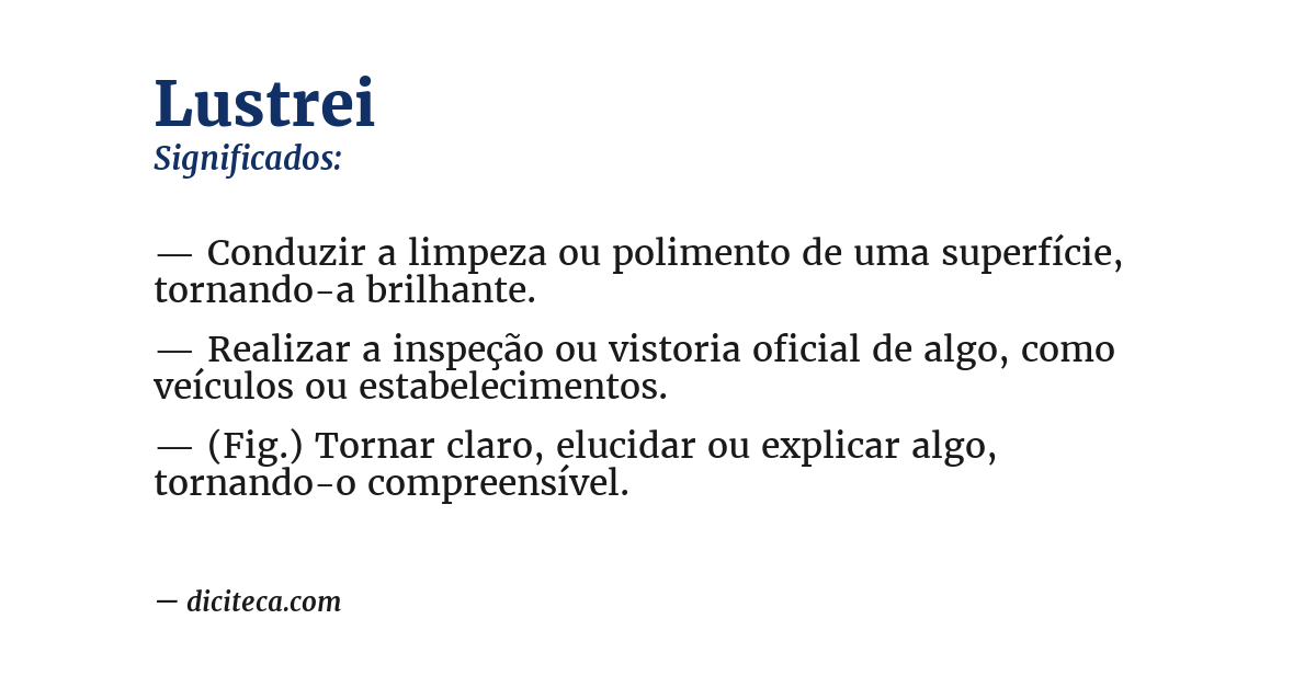 Significado de lustrei