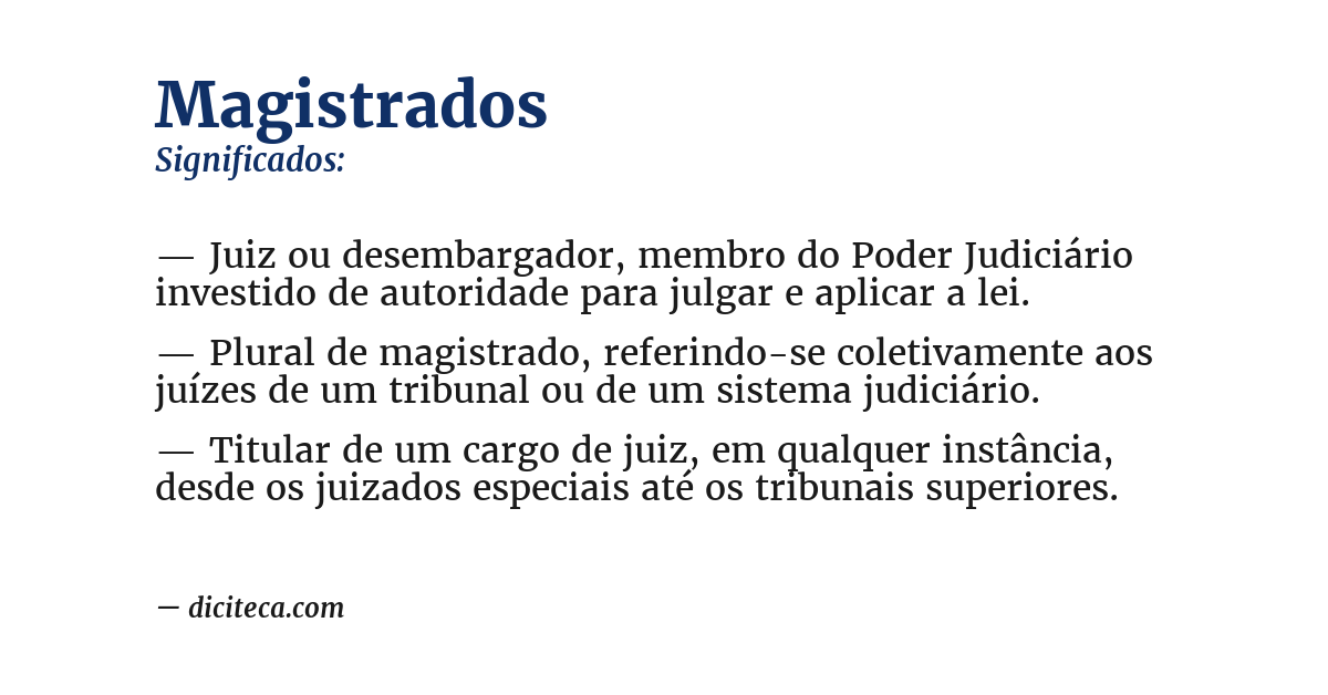 Significado de magistrados