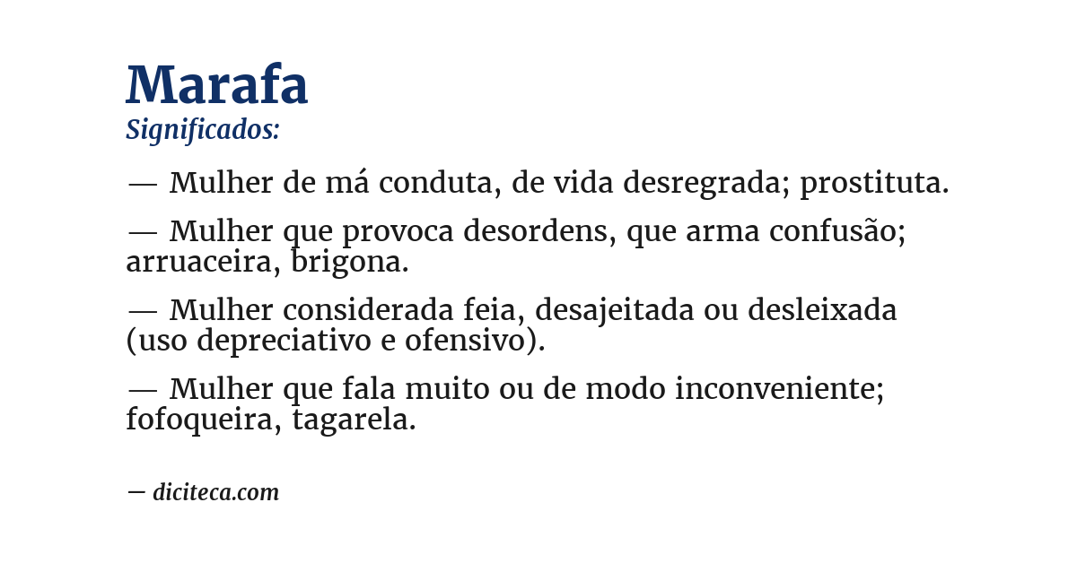 Significado de marafa