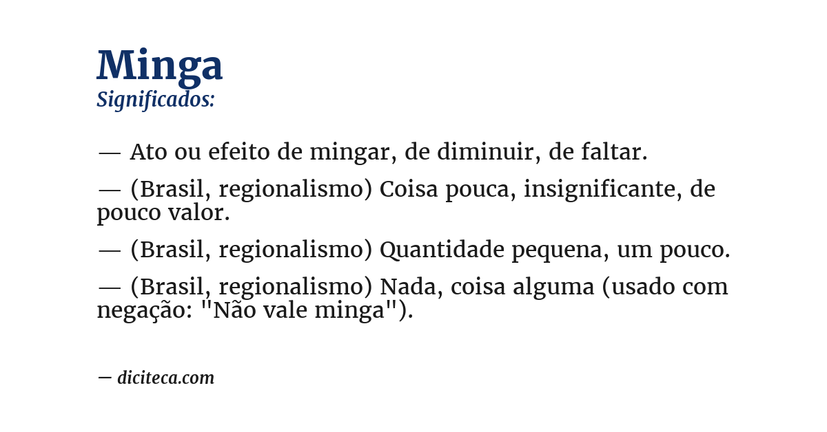 Significado de minga