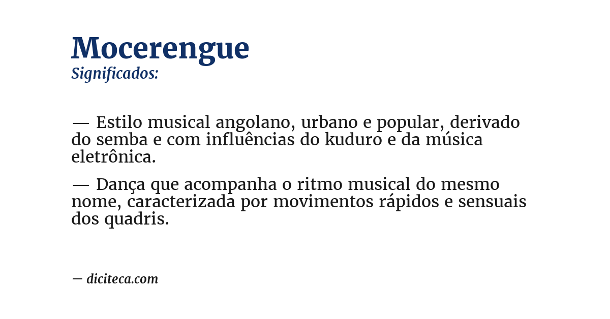 Significado de mocerengue