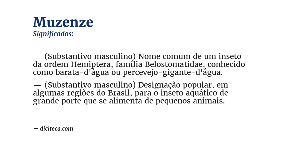 Significado de muzenze