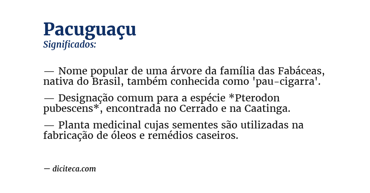 Significado de pacuguaçu