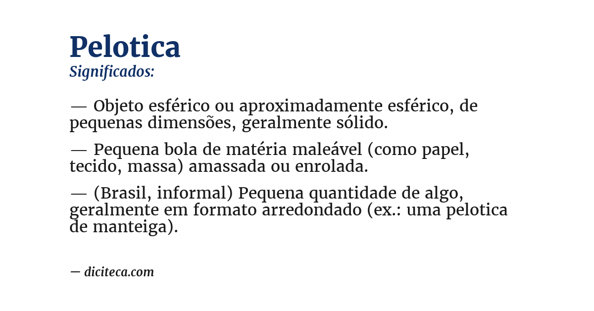 Significado de pelotica