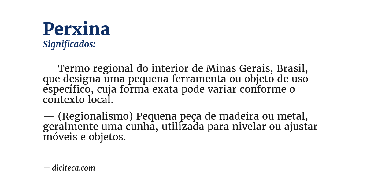 Significado de perxina
