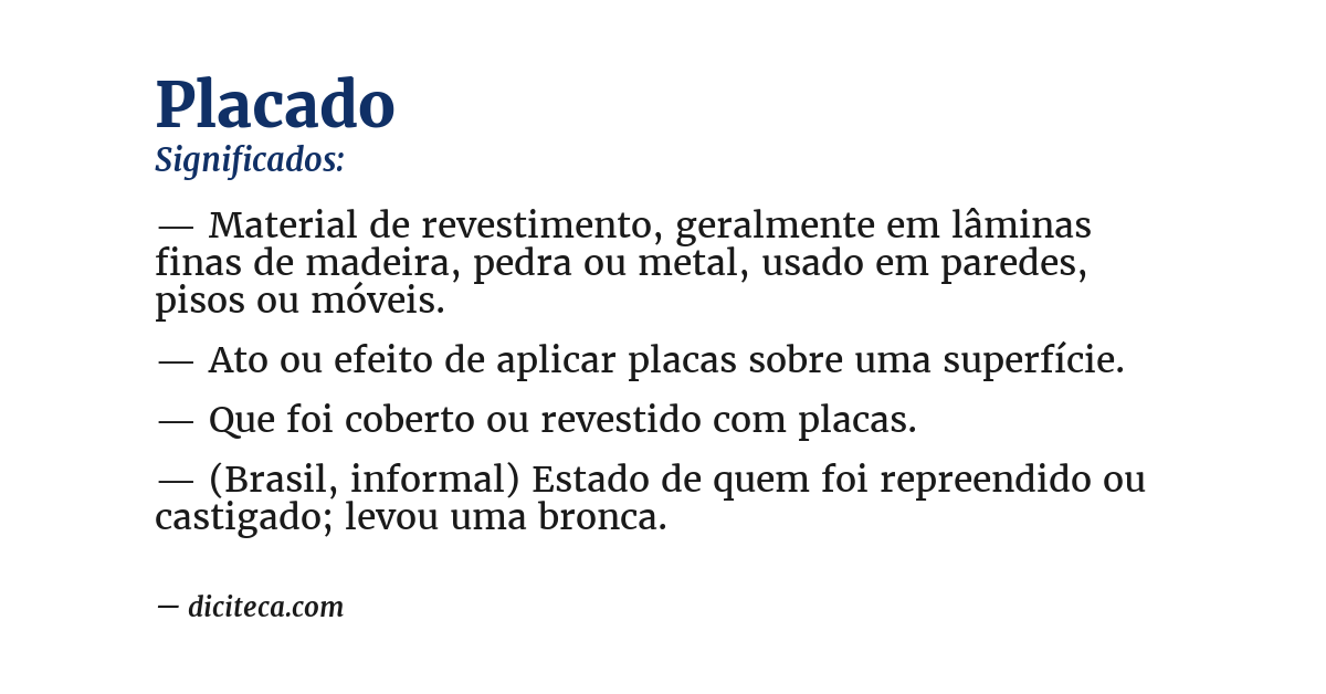 Significado de placado