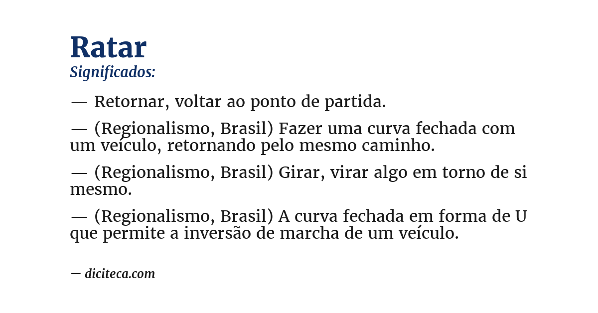 Significado de ratar