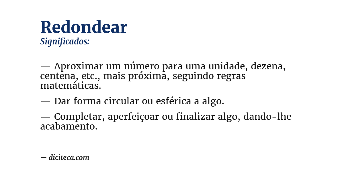 Significado de redondear