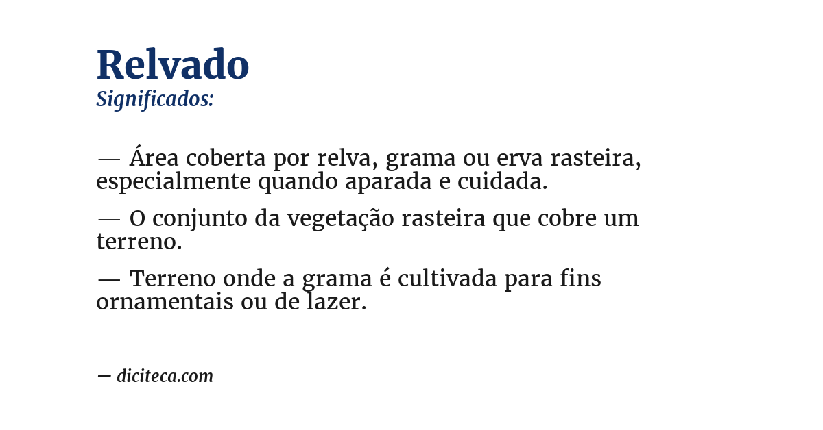 Significado de relvado