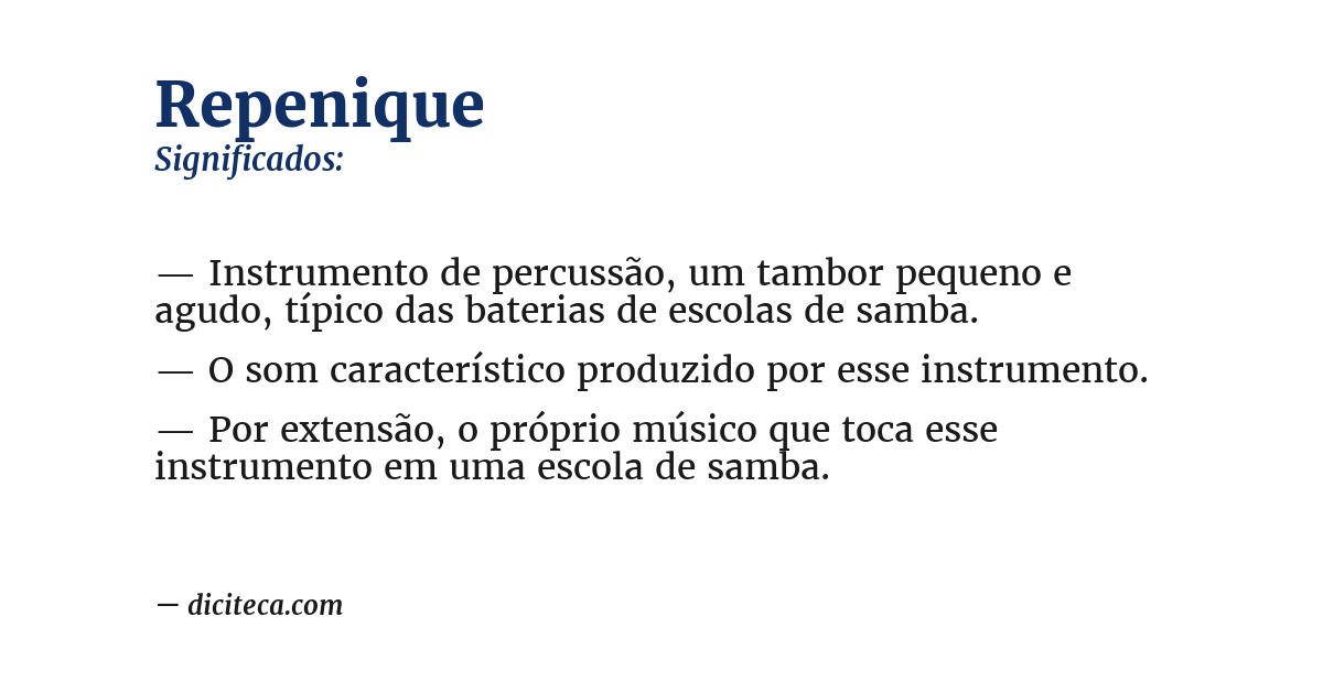 Significado de repenique