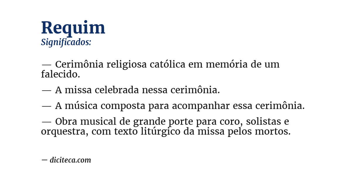 Significado de requim