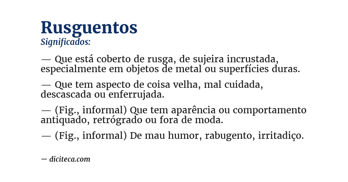 Significado de rusguentos