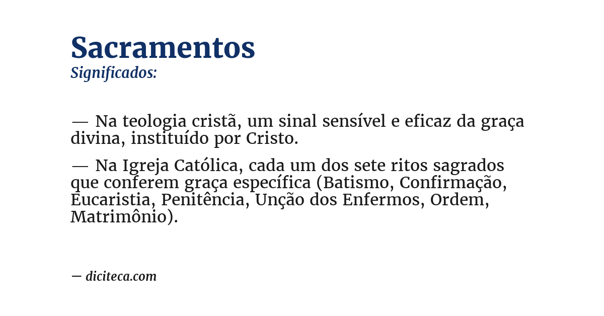 Significado de sacramentos