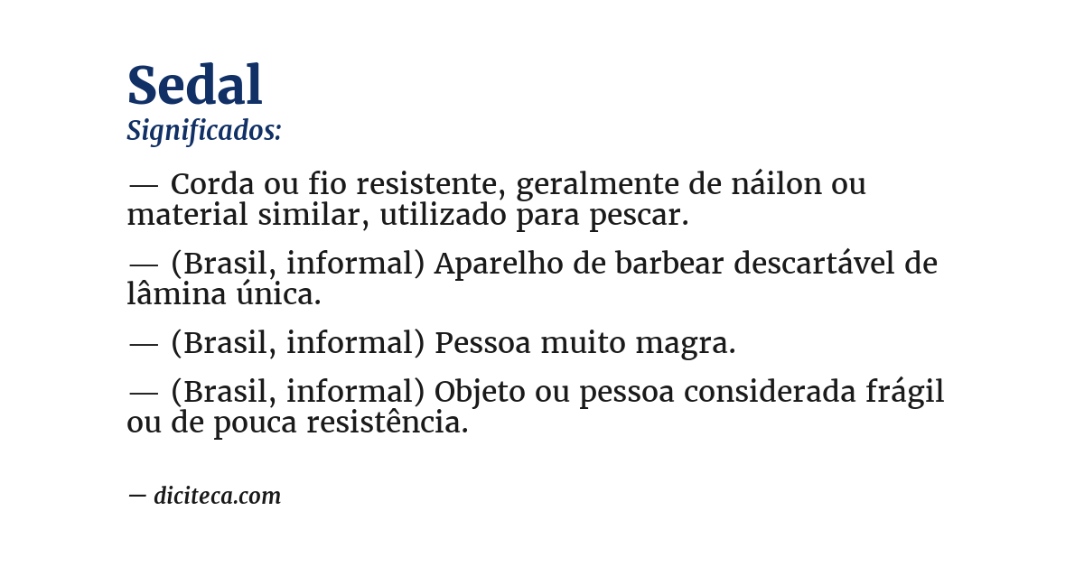 Significado de sedal