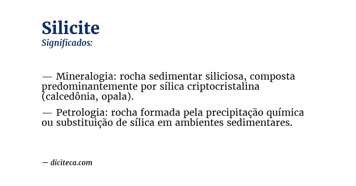 Significado de silicite