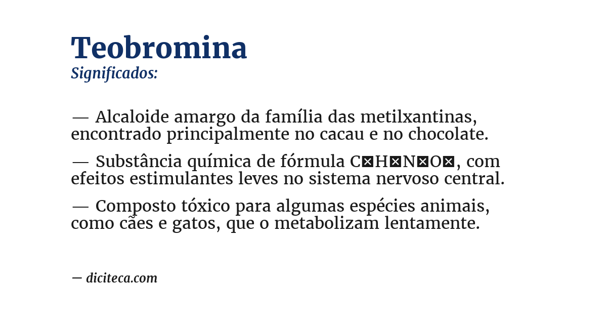 Significado de teobromina