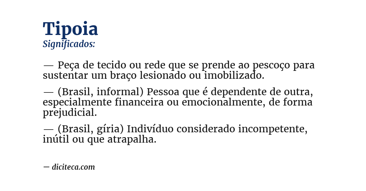 Significado de tipoia