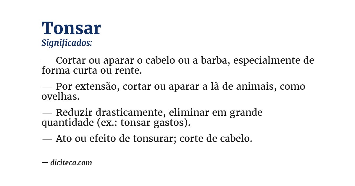 Significado de tonsar