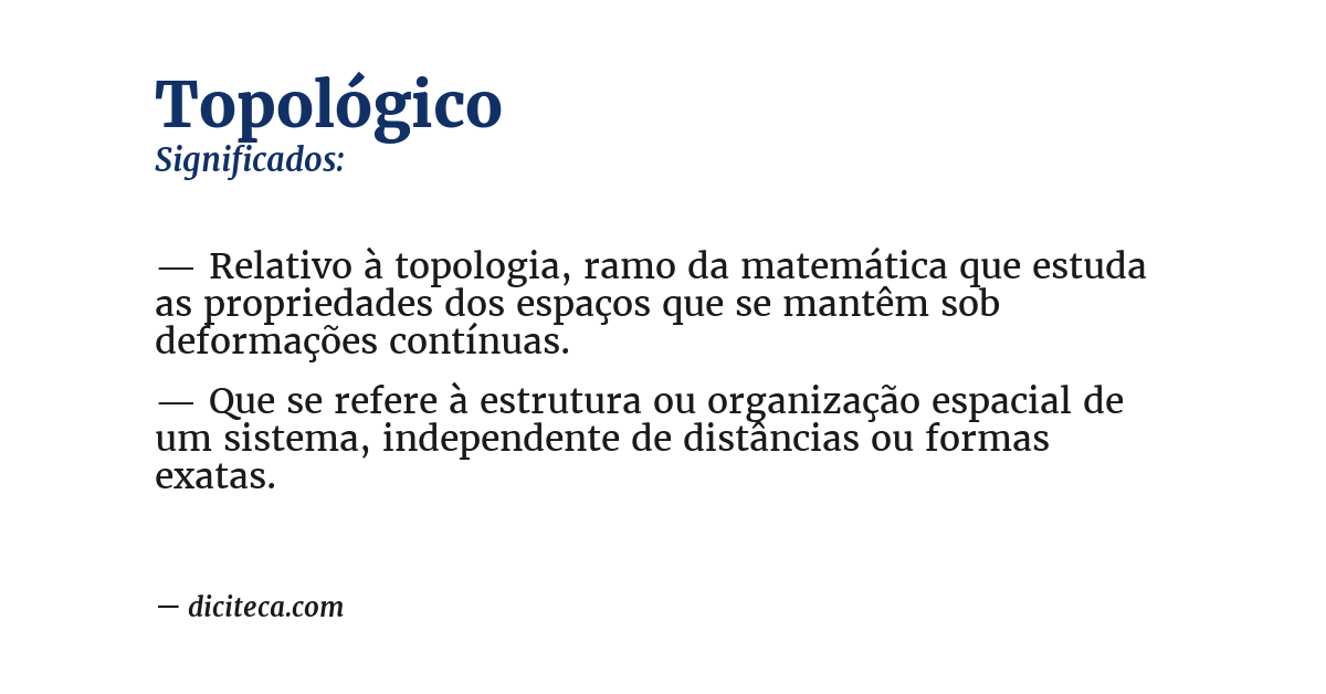 Significado de topológico