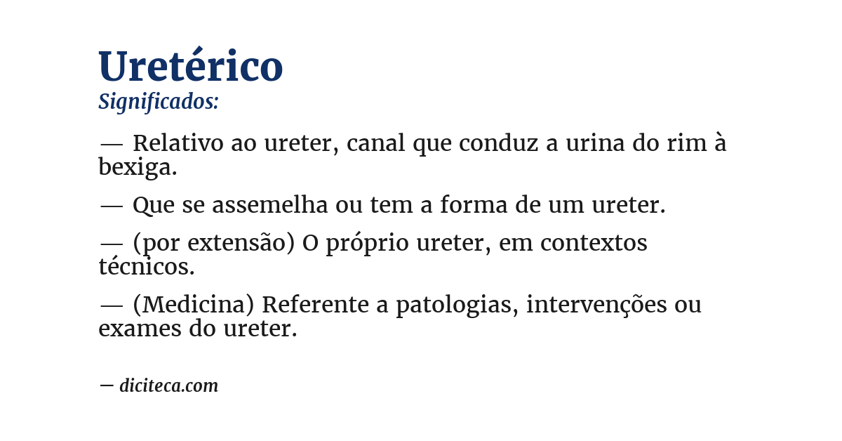 Significado de uretérico