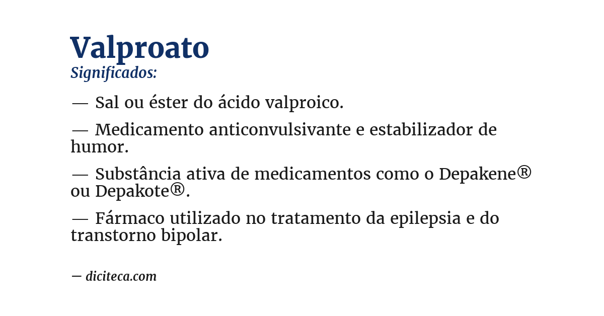 Significado de valproato