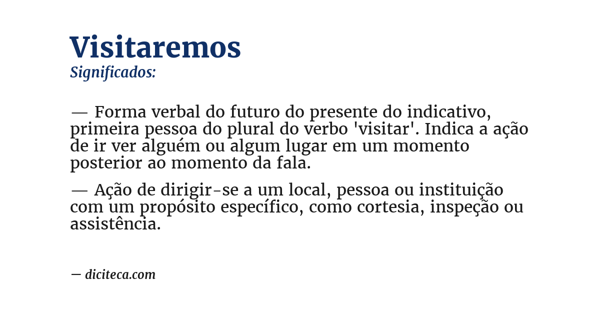 Significado de visitaremos