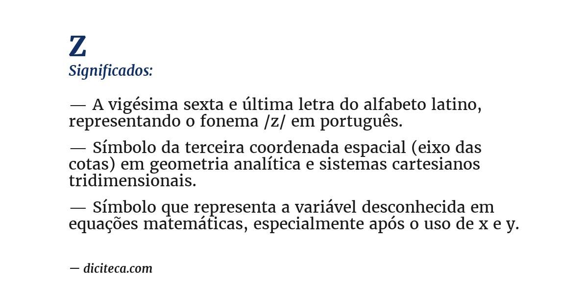 Significado de z