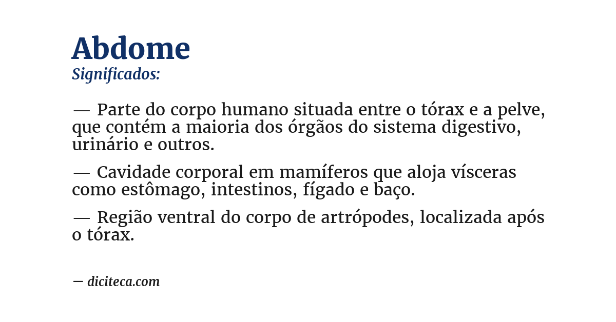 Significado de abdome