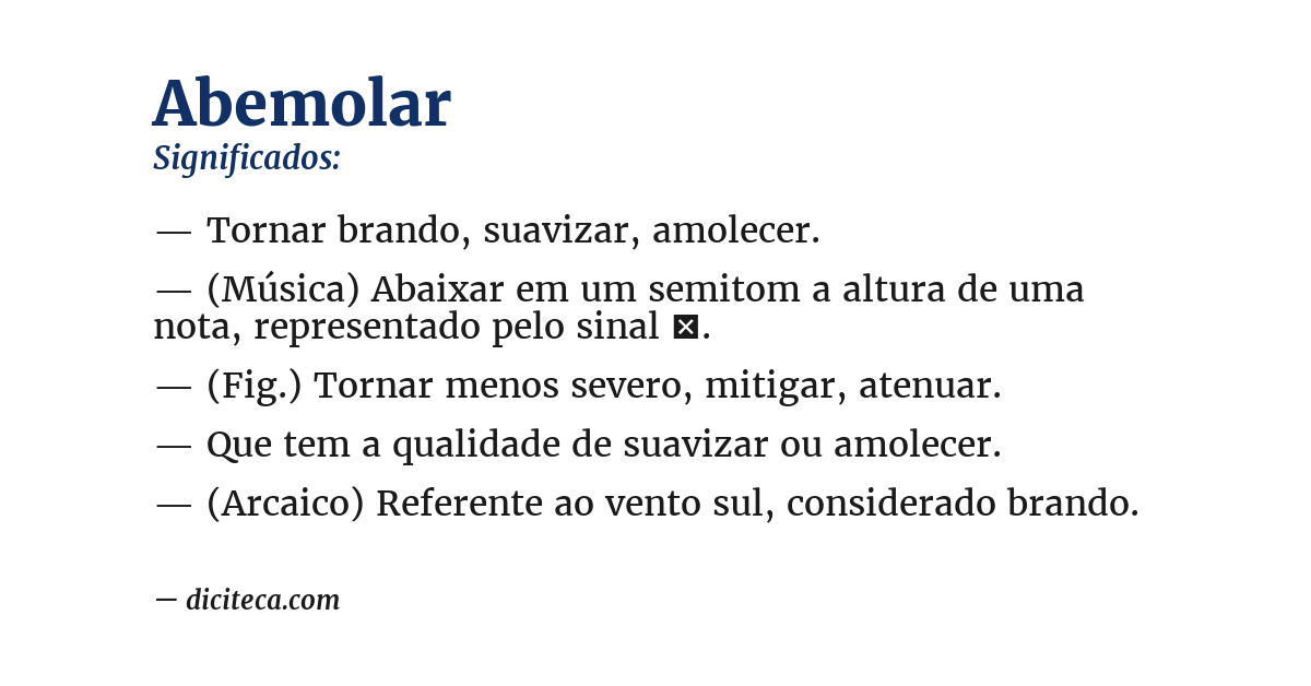Significado de abemolar