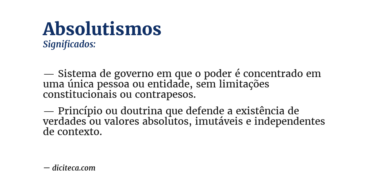 Significado de absolutismos