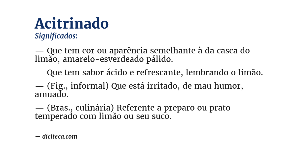 Significado de acitrinado