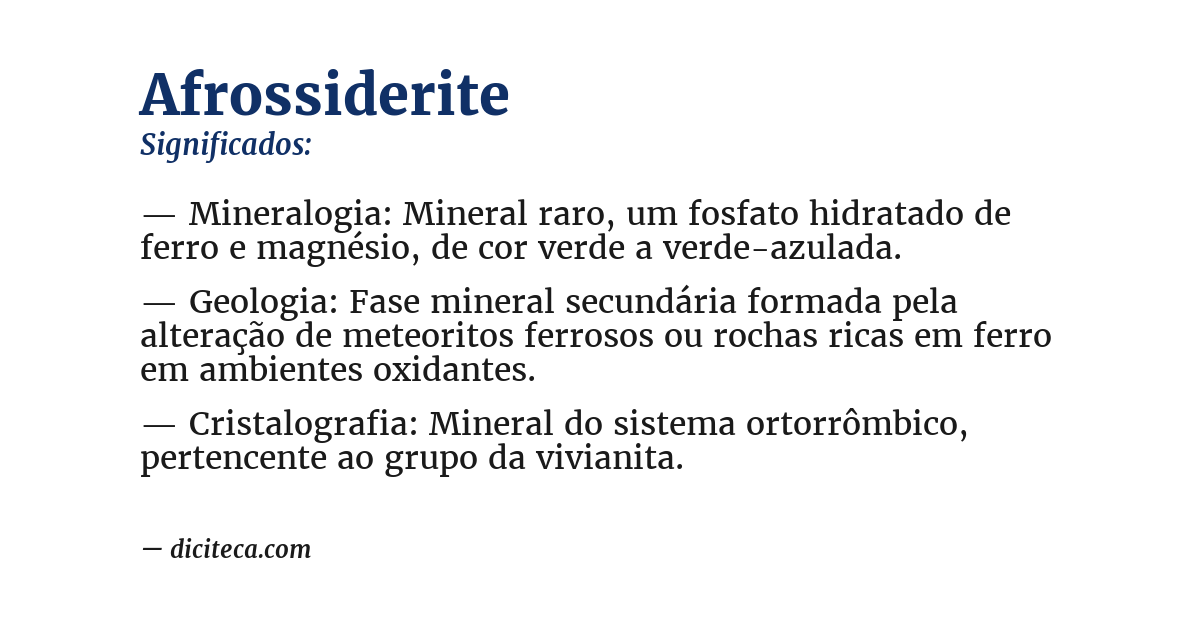 Significado de afrossiderite