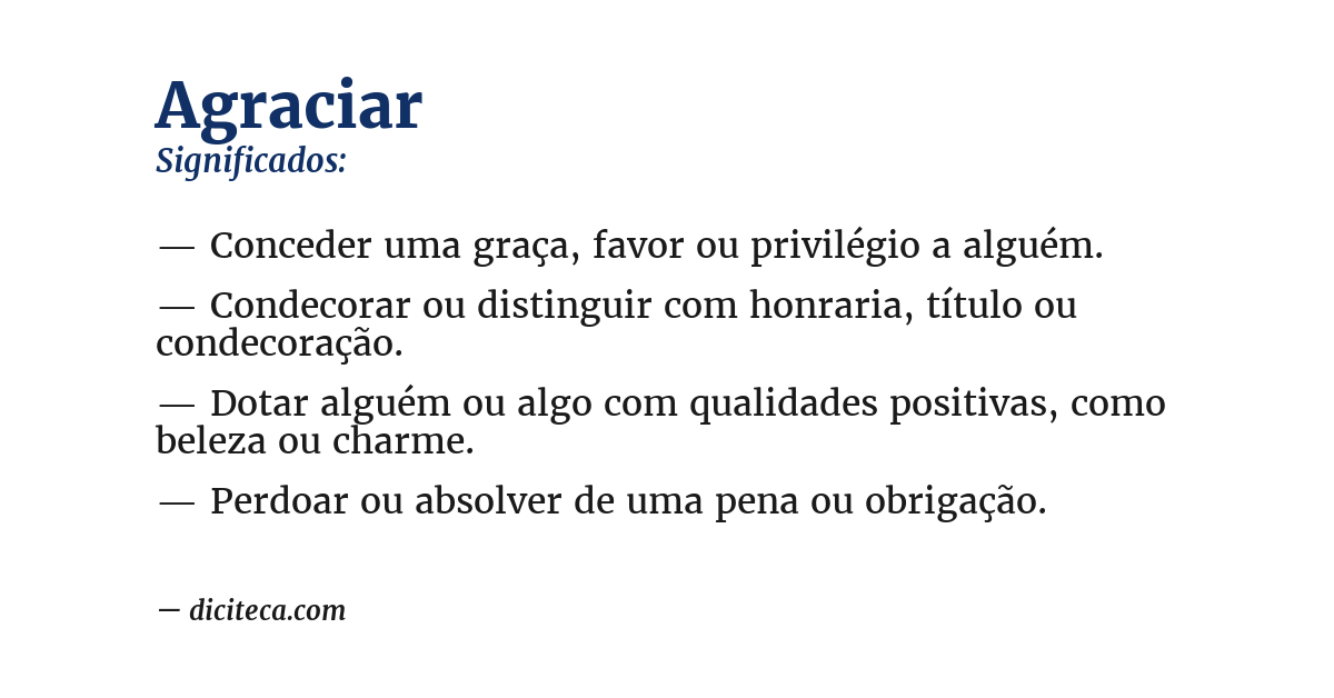 Significado de agraciar