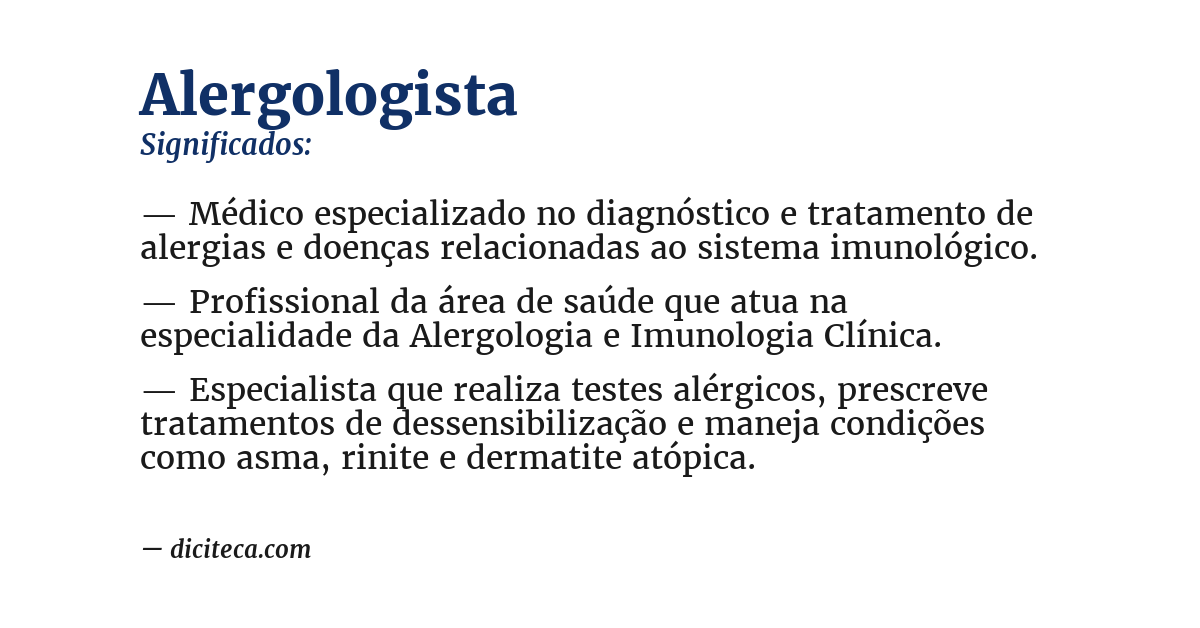 Significado de alergologista