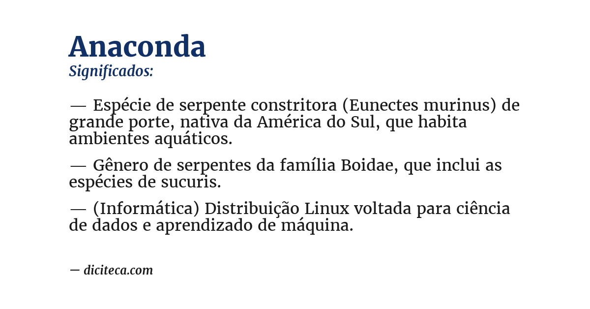 Significado de anaconda