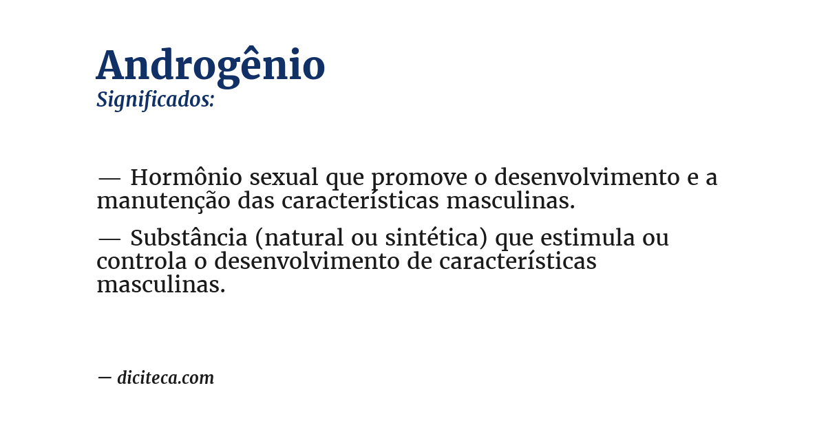 Significado de androgênio