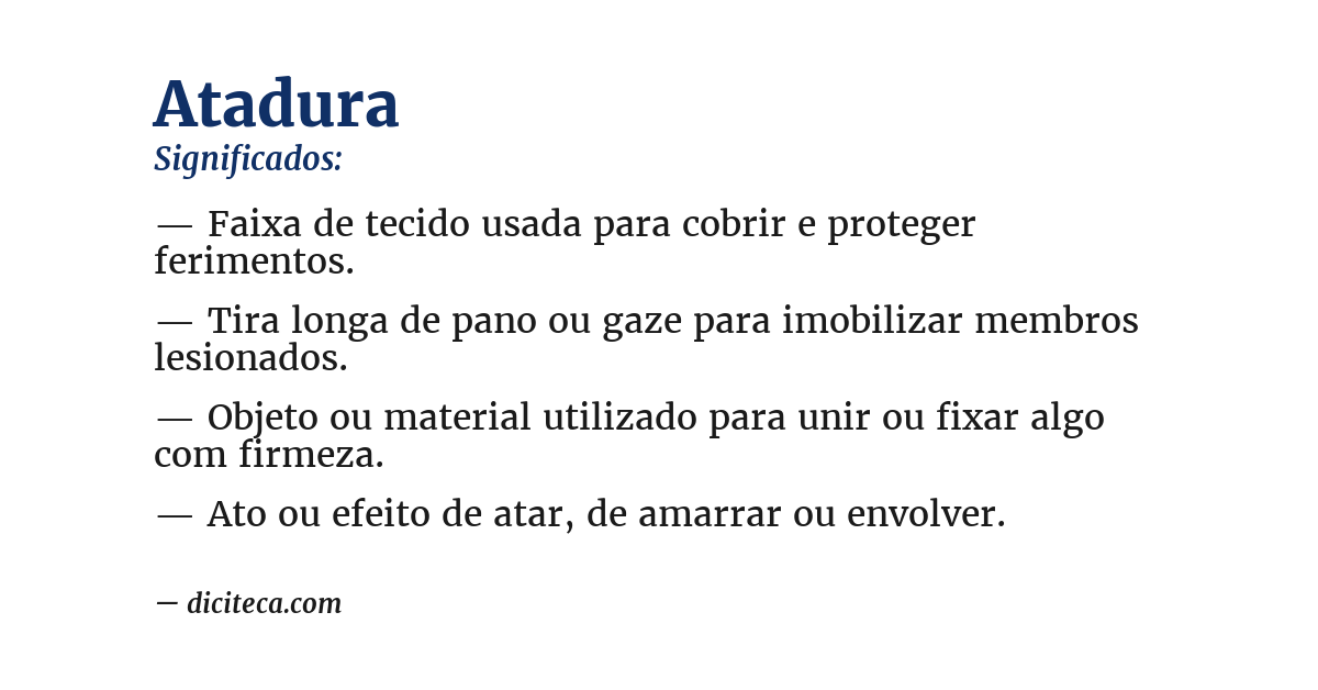Significado de atadura