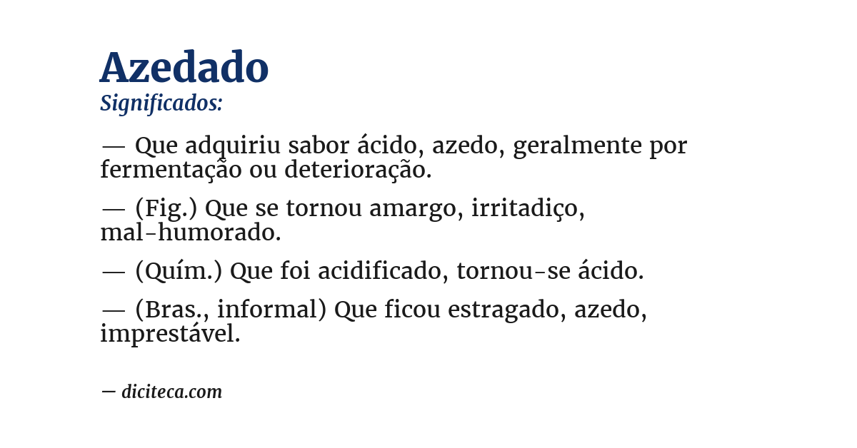 Significado de azedado