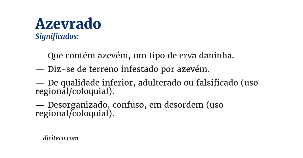 Significado de azevrado