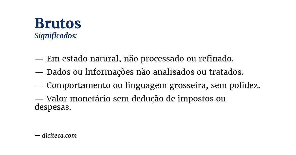 Significado de brutos