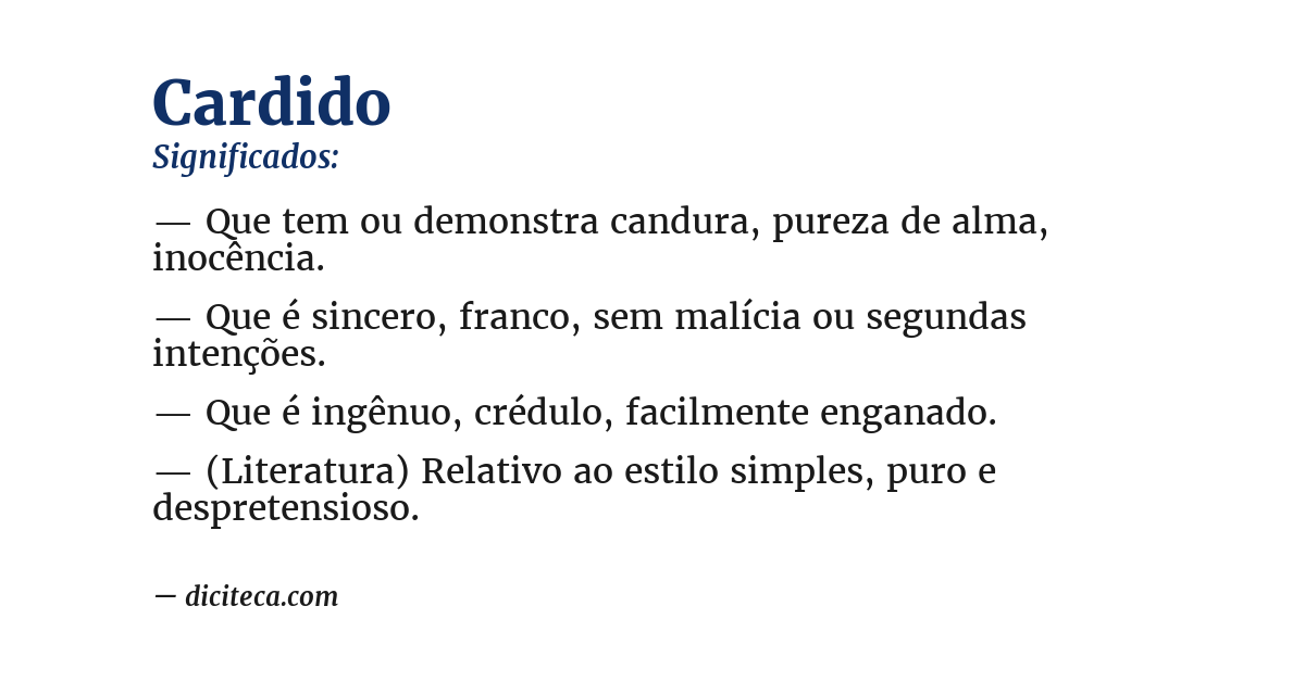 Significado de cardido