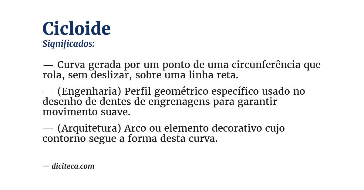 Significado de cicloide