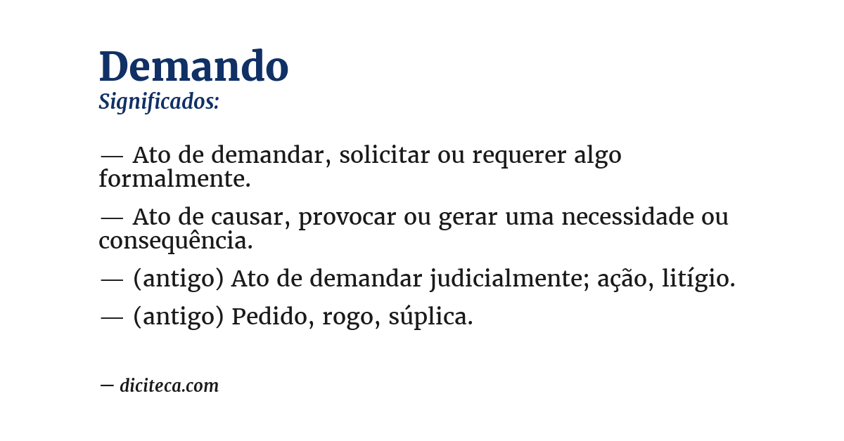 Significado de demando