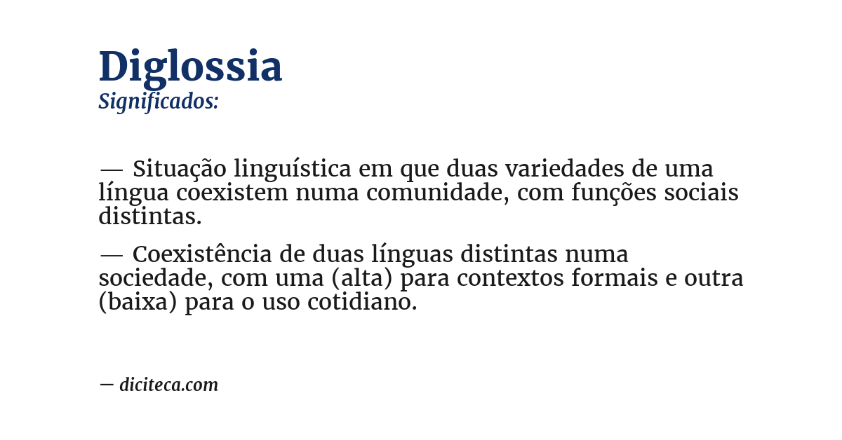 Significado de diglossia