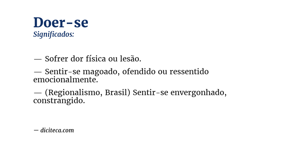 Significado de doer-se