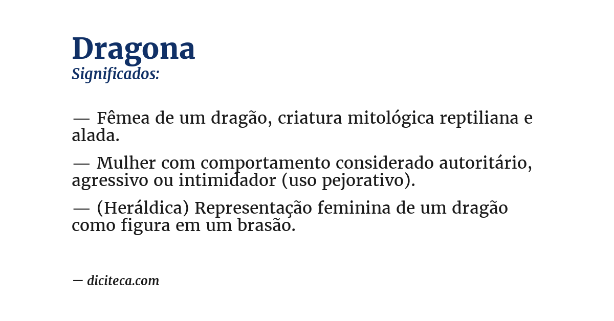 Significado de dragona