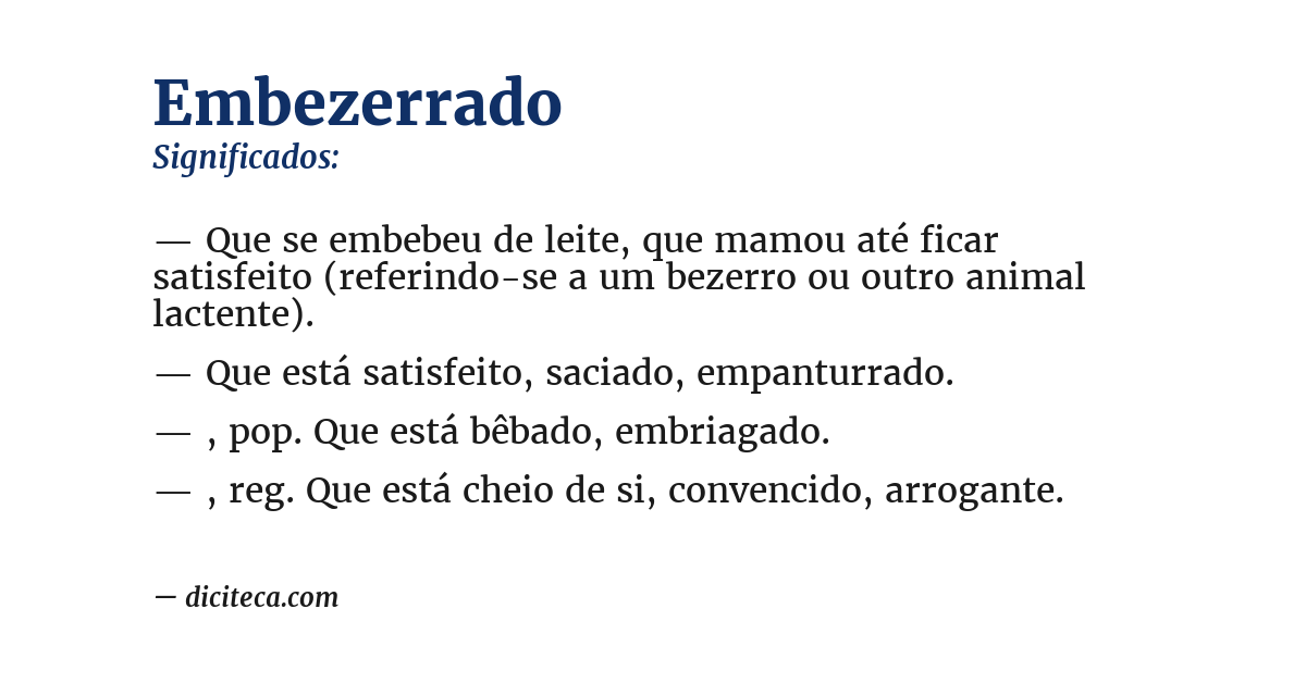 Significado de embezerrado